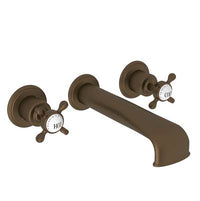 Perrin & Rowe U.3581X-EB/TO - Edwardian™ Wall Mount Tub Filler Trim With U-Spout