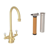 Perrin & Rowe U.KIT1220LS-SEG-2 - Georgian Era™ Three Handle Bar/Food Prep Filter Kitchen Faucet Kit