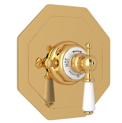 Perrin & Rowe U.5585L-EG/TO - Edwardian™ 3/4" Octagonal Thermostatic Trim Without Volume Control