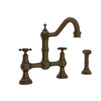 Perrin & Rowe U.4755X-EB-2 - Edwardian™ Bridge Kitchen Faucet With Side Spray