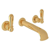 Perrin & Rowe U.3560L-EG/TO-2 - Edwardian™ Wall Mount Lavatory Faucet Trim With U-Spout
