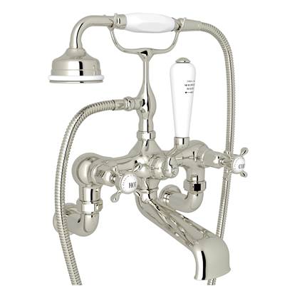 Perrin & Rowe U.3511X/1-PN - Traditional Exposed Wall Mount Tub Filler