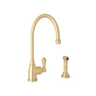 Perrin & Rowe U.4702SEG-2 - Georgian Era™ Kitchen Faucet With Side Spray