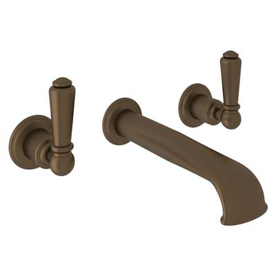Perrin & Rowe U.3560L-EB/TO-2 - Edwardian™ Wall Mount Lavatory Faucet Trim With U-Spout