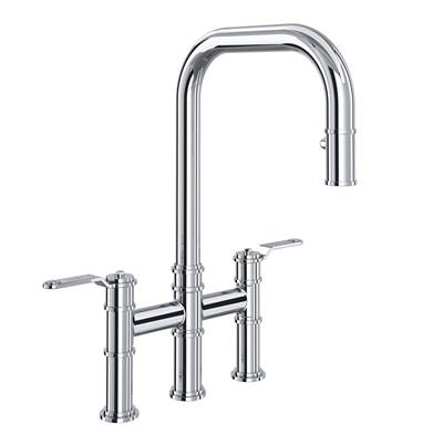 Perrin & Rowe U.4551HT-APC-2 - Armstrong™ Pull-Down Bridge Kitchen Faucet With U-Spout