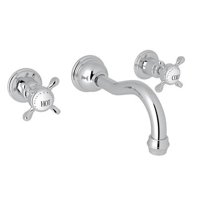 Perrin & Rowe U.3791X-APC/TO-2 - Edwardian™ Wall Mount Lavatory Faucet Trim With Column Spout