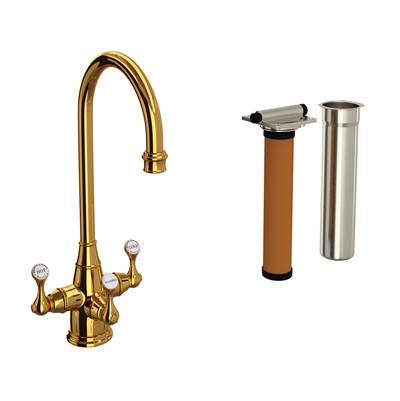 Perrin & Rowe U.KIT1220LS-ULB-2 - Georgian Era™ Three Handle Bar/Food Prep Filter Kitchen Faucet Kit