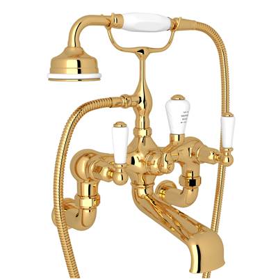 Perrin & Rowe U.3510L/1-EG - Traditional Exposed Wall Mount Tub Filler