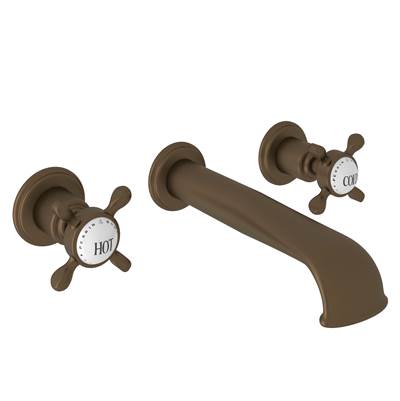 Perrin & Rowe U.3561X-EB/TO-2 - Edwardian™ Wall Mount Lavatory Faucet Trim With U-Spout