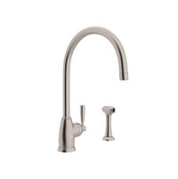 Perrin & Rowe U.4846LS-STN-2 - Holborn™ Kitchen Faucet With Side Spray