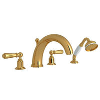 Perrin & Rowe U.3248L-ULB - Edwardian™ 4-Hole Deck Mount Tub Filler