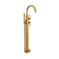 Perrin & Rowe U.3990LS-EG/TO - Holborn™ Single Hole Floor Mount Tub Filler Trim With C-Spout