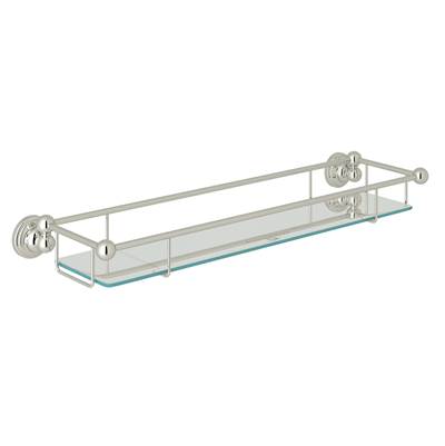 Perrin & Rowe U.6953PN - Edwardian™ Wall Mount Tempered Glass Vanity Shelf
