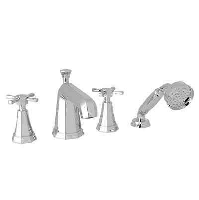 Perrin & Rowe U.3153X-APC - Deco™ 4-Hole Deck Mount Tub Filler