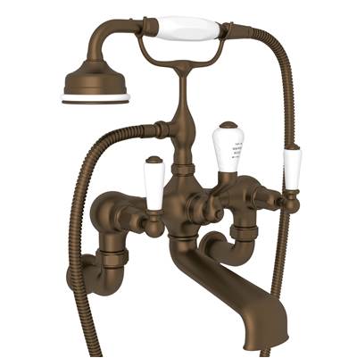 Perrin & Rowe U.3510L/1-EB - Traditional Exposed Wall Mount Tub Filler
