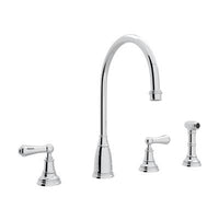 Perrin & Rowe U.4736L-APC-2 - Georgian Era™ Two Handle Kitchen Faucet With Side Spray