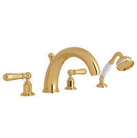 Perrin & Rowe U.3248L-EG - Edwardian™ 4-Hole Deck Mount Tub Filler