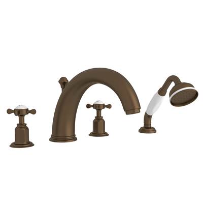 Perrin & Rowe U.3249X-EB - Edwardian™ 4-Hole Deck Mount Tub Filler