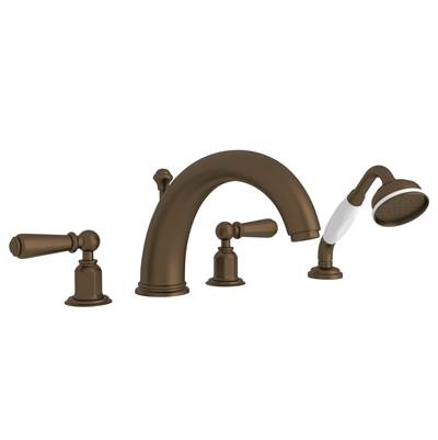 Perrin & Rowe U.3248L-EB - Edwardian™ 4-Hole Deck Mount Tub Filler
