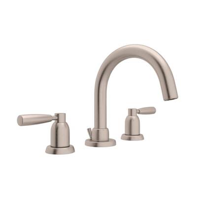 Perrin & Rowe U.3955LS-STN-2 - Holborn™ Widespread Lavatory Faucet With C-Spout