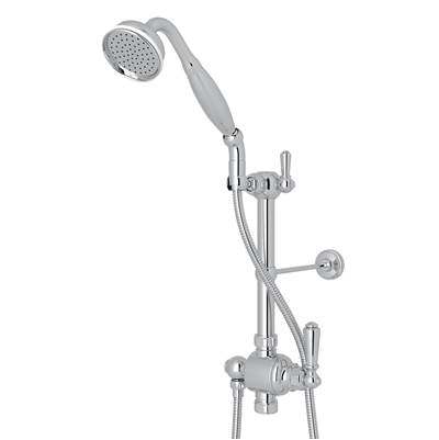 Perrin & Rowe U.5373NLS-APC - Riser Diverter, Handshower, Handshower Holder, Hose and 8" Thermostatic Outlet