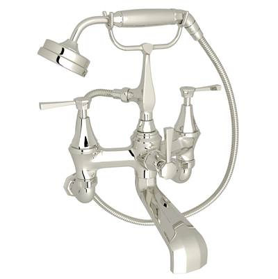 Perrin & Rowe U.3110LS/1-PN - Deco™ Exposed Wall Mount Tub Filler