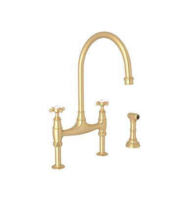 Perrin & Rowe U.4718X-SEG-2 - Georgian Era™ Bridge Kitchen Faucet With Side Spray