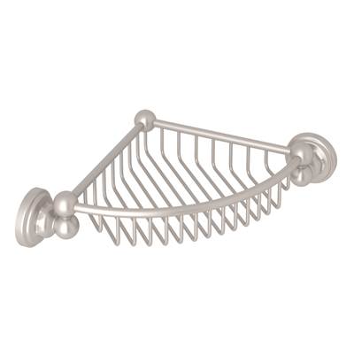 Perrin & Rowe U.6916STN - Edwardian™ Wall Mount Corner Basket