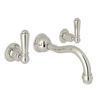 Perrin & Rowe U.3790L-PN/TO-2 - Edwardian™ Wall Mount Lavatory Faucet Trim With Column Spout