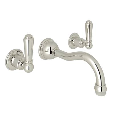Perrin & Rowe U.3790L-PN/TO-2 - Edwardian™ Wall Mount Lavatory Faucet Trim With Column Spout