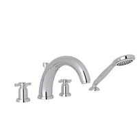 Perrin & Rowe U.3849X-APC - Holborn™ 4-Hole Deck Mount Tub Filler With U-Spout