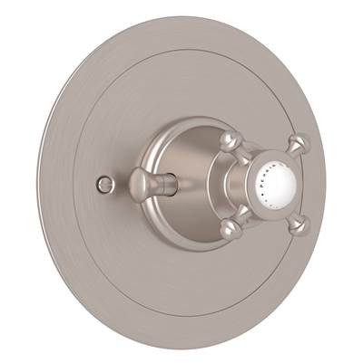Perrin & Rowe U.5786X-STN/TO - Edwardian™ 3/4" Round Thermostatic Trim Without Volume Control
