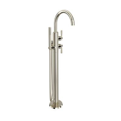Perrin & Rowe U.3990LS-PN/TO - Holborn™ Single Hole Floor Mount Tub Filler Trim With C-Spout