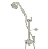 Perrin & Rowe U.5373NLS-PN - Riser Diverter, Handshower, Handshower Holder, Hose and 8" Thermostatic Outlet