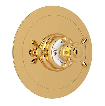 Perrin & Rowe U.5566X-EG/TO - Edwardian™ 3/4" Round Thermostatic Trim Without Volume Control