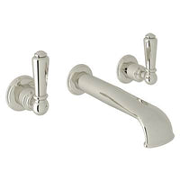 Perrin & Rowe U.3560L-PN/TO-2 - Edwardian™ Wall Mount Lavatory Faucet Trim With U-Spout