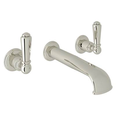 Perrin & Rowe U.3560L-PN/TO-2 - Edwardian™ Wall Mount Lavatory Faucet Trim With U-Spout
