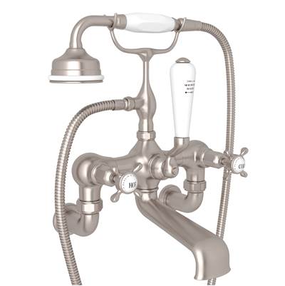 Perrin & Rowe U.3511X/1-STN - Traditional Exposed Wall Mount Tub Filler