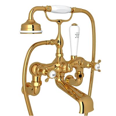 Perrin & Rowe U.3511X/1-ULB - Traditional Exposed Wall Mount Tub Filler