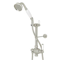 Perrin & Rowe U.5373NPN - Riser Diverter, Handshower, Handshower Holder, Hose and 8" Thermostatic Outlet