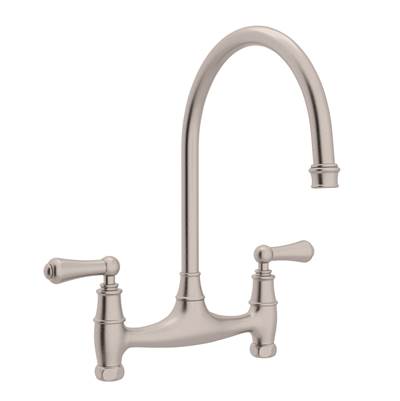 Perrin & Rowe U.4791L-STN-2 - Georgian Era™ Bridge Kitchen Faucet Without Unions