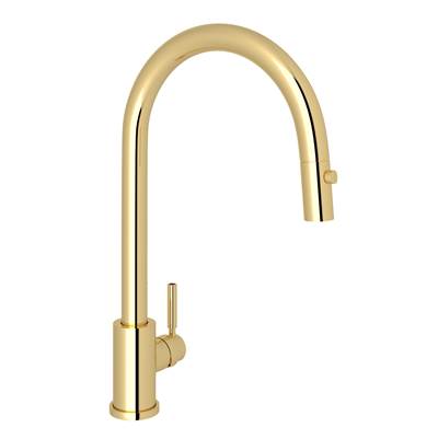 Perrin & Rowe U.4044ULB-2 - Holborn™ Pull-Down Kitchen Faucet With C-Spout