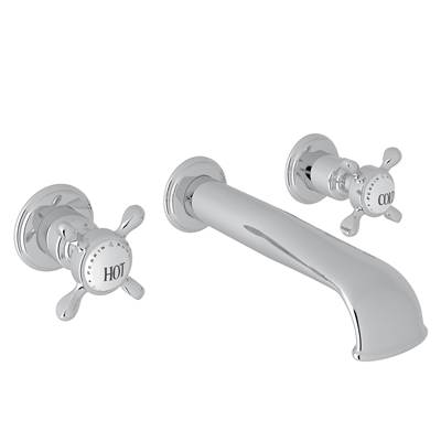 Perrin & Rowe U.3561X-APC/TO-2 - Edwardian™ Wall Mount Lavatory Faucet Trim With U-Spout