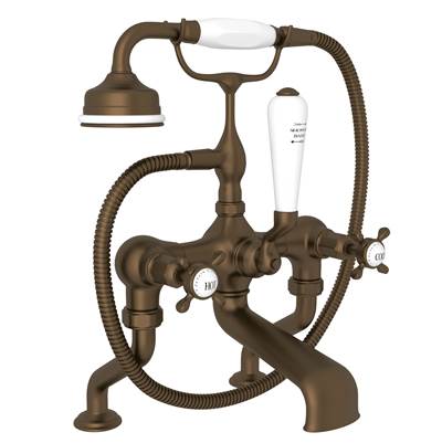 Perrin & Rowe U.3501X/1-EB - Traditional Exposed Deck Mount Tub Filler