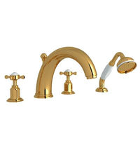 Perrin & Rowe U.3249X-ULB - Edwardian™ 4-Hole Deck Mount Tub Filler
