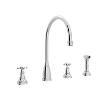 Perrin & Rowe U.4735X-APC-2 - Georgian Era™ Two Handle Kitchen Faucet With Side Spray