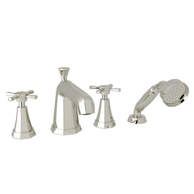 Perrin & Rowe U.3153X-PN - Deco™ 4-Hole Deck Mount Tub Filler