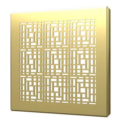 Quick Drain DECO05-BG - Square Drain Cover 5In Deco Brushed G