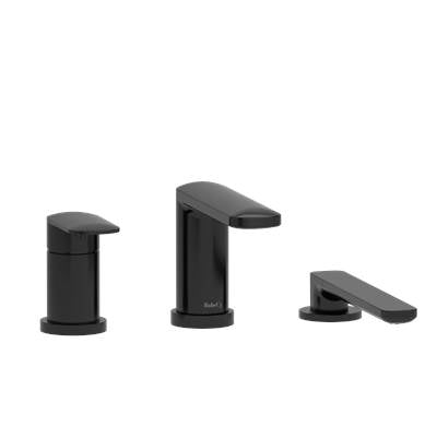 Riobel Pro TEV16BK - Ever 3-Hole Pressure Balance Deck Mount Tub Filler Trim