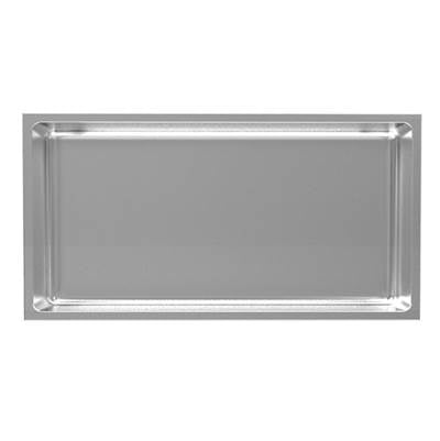 Rubi RNK24R-IB - Nikia Recessed Niche 24'' Radius Corners Br. Inox